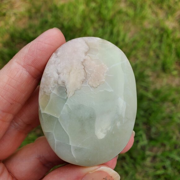 Flower Agate Palm Stone (FA601) - Picture 3 of 4